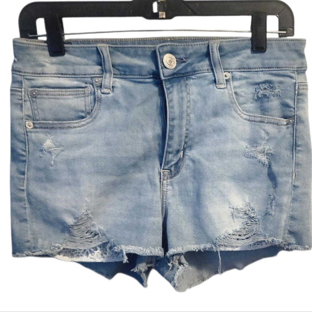American  Eagle Next Level Stretch Jean Shorts  Size 10